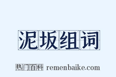 泥坂组词是什么意思的图片